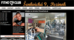 Desktop Screenshot of fitnesclub.sk