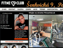 Tablet Screenshot of fitnesclub.sk